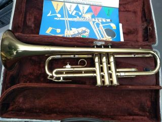 Olds Ambassador Fullerton Ca Usa Vintage Trumpet W/ Case Giardinelli 7c