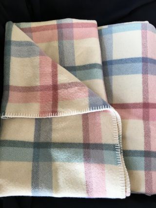 Vintage Faribo Pure Wool Pure Laine Blanket King Size Htf