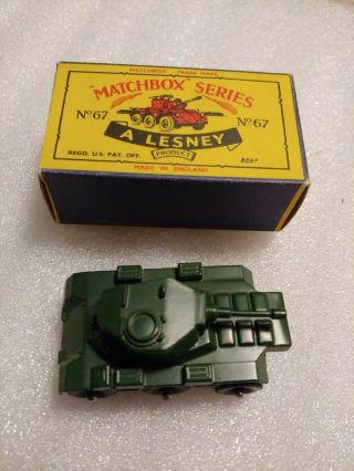 Vintage 1959 Matchbox Series Lesney Saladin Armoured Car No.  67 - A
