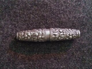 Antique Sterling Silver Pocket Corkscrew Picnic Fleur De Lys