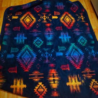 Biederlack Throw Blanket Aztec Southwestern Tribal Boho Snap Zipper