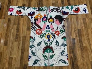 Uzbek Vintage Handmade Uzbek Suzani Dress,  Women Clothes