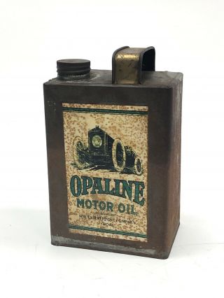 Sinclair Opaline Motor Oil 1/2 Half Gallon Oil Can Sinclair Refining Chicago,  Il