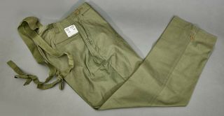 Ww2 Us Army M43 M1943 Field Trousers Pants Cotton Od Unissued Cutter Tag