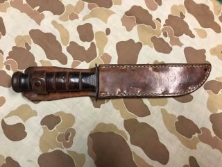 Wwii Ww2 Usmc Marine Kabar Id’d Named Wia Wounded Tractor Bn Fighting Knife