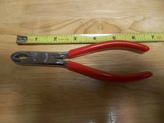 Utica 1300 - 6 Gas Burner Pliers 6 - 1/2 " Made In Usa Chrome With Rubber Grips