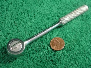 Vintage Husky Tools No.  Cm 43 - - 1/4 " Drive Ratchet Made In Usa