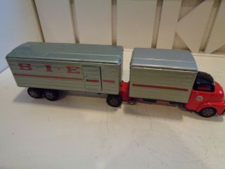 Vintage Black,  Red And Silver Sss S.  I.  E.  Tractor Trailer