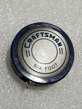 Vintage Craftsman Round Flex - Rigid 6 Foot Tape Measure Made In Usa.