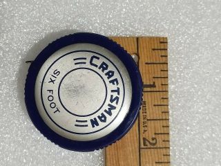Vintage Craftsman Round Flex - Rigid 6 Foot Tape Measure Made in USA. 3