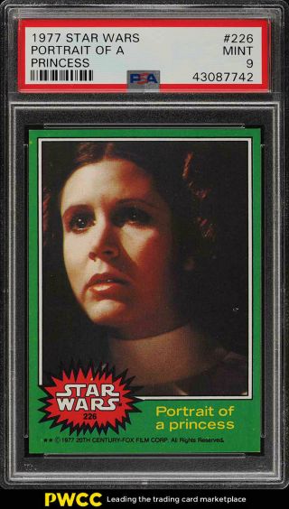 1977 Topps Star Wars Portrait Of A Princess 226 Psa 9 (pwcc)
