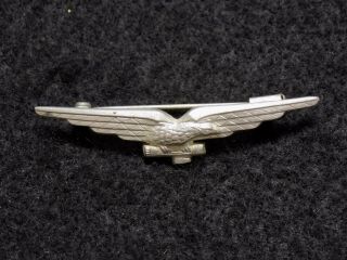 Wwii Italian Rsi 1943 - 45 Fascist Pilot Dress Wings 800 Silver