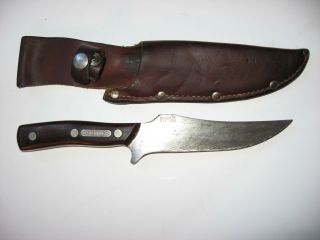 A Vintage Scharde 150t Hunting Knife,  Fixed Blade With Its Sheath