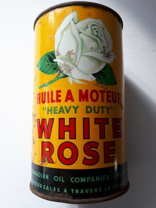 Vintages Oil Can White Rose One Imperial Quart