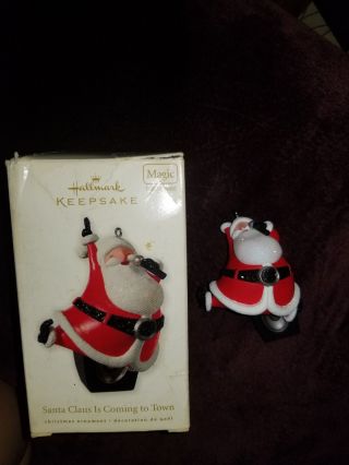 Hallmark Musical Keepsake Ornament 2010 Santa Claus Is Coming To Town Christmas