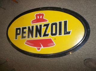 Large Pennzoil Sign 60 " X 34 "