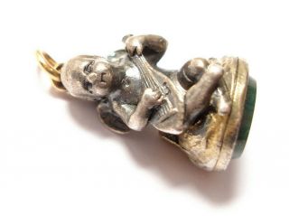 Antique Georgian Or Victorian Silver And Gold Cupid Seal