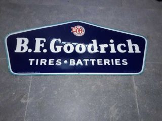 Porcelain B F Goodrich Tires And Batteries Enamel Sign Size 36 Inch