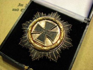 Authentic Ww2 Wwii Kriegsmarine U - Boat Knights Iron German Cross Gold