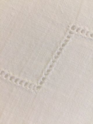 Exquisite Vintage French Pure Linen Sheet,  Hand Embroidered & Monogrammed. 3