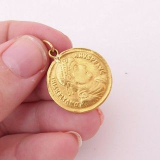 18ct Gold Roman Coin Pendant