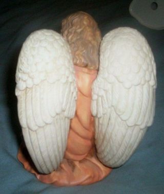 Vintage O ' Well China Angel Playing Harp Figurine 7 inches tall 2