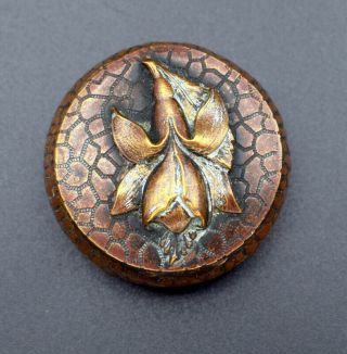 Antique Arts And Crafts Copper Bronze Art Nouveau Pill Snuff Box