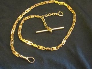 Antique 14k Yellow Gold Watch Chain Marked 585 And 14k 14 Grams