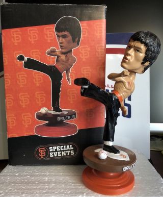 Rare 2012 San Francisco Sf Giants Spinning Bruce Lee Bobblehead