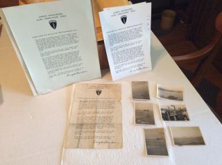 Ww2 Eisenhower D - Day Letter.  Timeline Written On Back.  Photos.