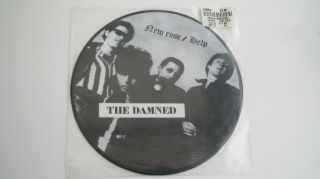 The Damned Rose 2001 7 " Picture Disc Vinyl Punk Rock Unplayed