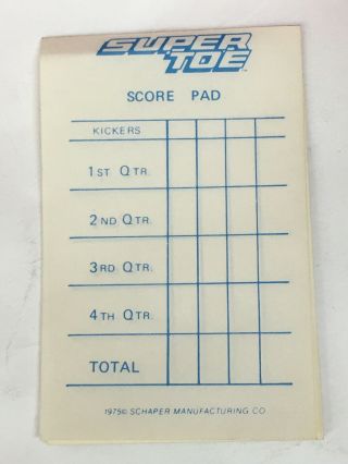 Vintage JOCK Toe Football Game Schaper 1976 Almost complete Q3 3