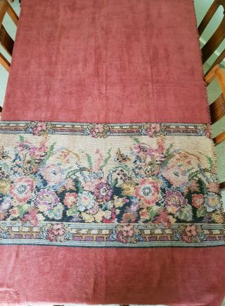 Vintage 1920s/1930s Large Fringed Chenille Door Curtain Fabric Material Throw
