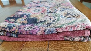 Vintage 1920s/1930s Large Fringed Chenille Door Curtain Fabric Material Throw 3