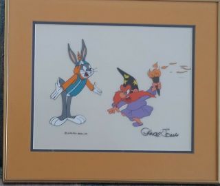 Bugs Bunny & Yosemite Sam Production Cel - Signed By Chuck Jones