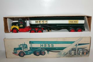 Great 1968 Hess Toy Tanker Truck With Inserts Lights Marx