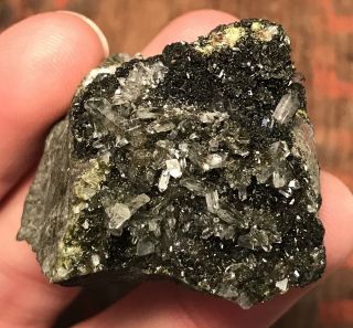 Epidote & Quartz Crystals J022 Michigan Crystal Mineral Specimen