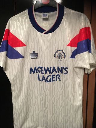Vintage 1990/1992 Glasgow Rangers Away Football Shirt Admiral - Size M 38 - 40