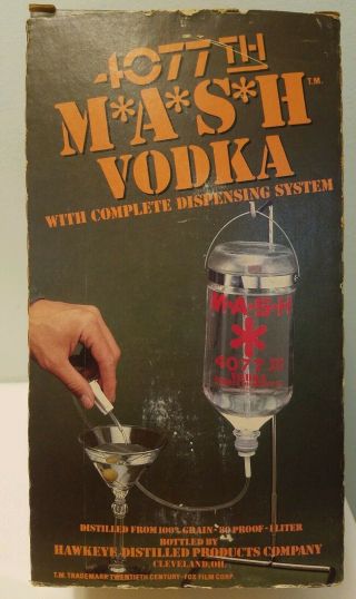 Vintage M A S H 4077th Medical Iv Drip Vodka Dispenser Hawkeye Distillery Mash
