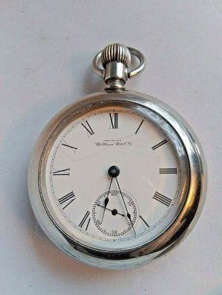 Antique 1891 Waltham Grade No.  1 18s Pocket Watch - Running
