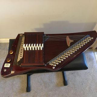 Sekova Chromaharp 15 - Chord Vintage Acoustic Electric Autoharp Walnut Stain C.  19