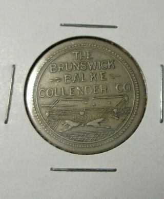 Vintage David Graham 5 Cent Billiard Metal Token - Brunswick Balke Collender Co
