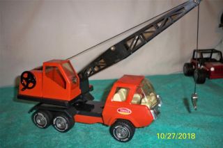 Tonka Crane Truck 1974 1099,  A Fully Old Toy Pressed Steel 12 " Long