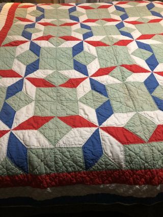 Vintage Quilt Patchwork Handmade 61 X 77” No Damage