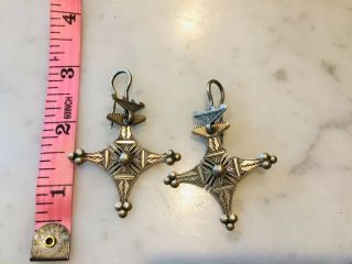 Vintage North African Maghreb Tuareg Earrings Cross Perfect