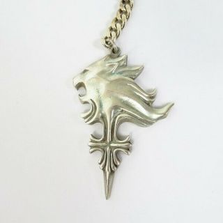 Final Fantasy Viii 8 Square Sterling Silver Sleeping Lion Heart Necklace