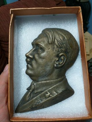Impressive Germany Ww2 Very Rare Handmade Relief Of German Leader - Only One Pice
