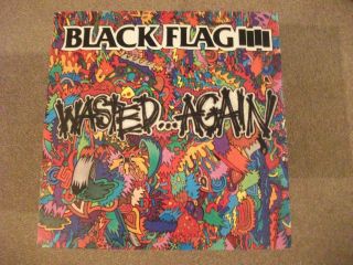 Black Flag Wasted Again U.  S.  1st Press 1987 Lp Hardcore Punk Nm/nm