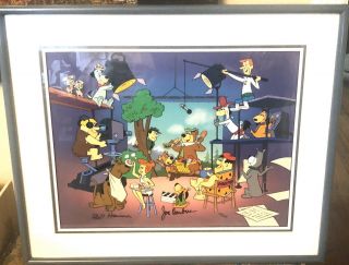 Hanna - Barbera Signed 14 Character Cel Flintstones Scooby Doo Jetsons 174/300