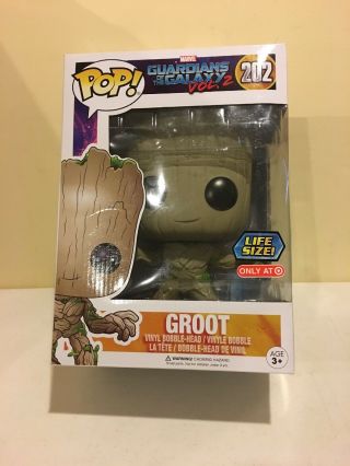 Funko Pop Guardians Of The Galaxy - 2: Groot [life Size] [target Exclusive] 202